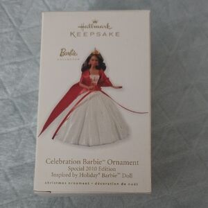 Hallmark Keepsake Barbie Ornament in Red and White